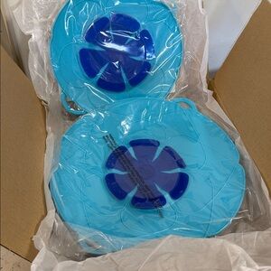 QVC Blue Silicone Spill Stoppers